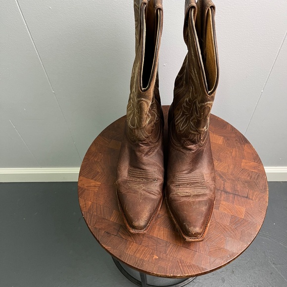 Shyanne Women's Loretta Western Boots Brown Leather Snip Toe Size 9B - Picture 4 of 9